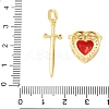 Brass Micro Pave Cubic Zirconia Pendant Sets KK-S507-18G-3