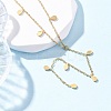 304 Stainless Steel Teardrop Tassel Y Necklaces NJEW-R026-24G-1