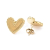 Ion Plating(IP) 304 Stainless Steel Heart Stud Earrings for Women EJEW-I285-09G-2