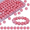 80Pcs Round Silicone Focal Beads SIL-SZ0001-24-28-1