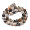 Natural Bamboo Leaf Agate Beads Strands G-Z119-A27-03-4