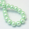 Baking Paint Pearlized Glass Pearl Round Bead Strands X-HY-Q330-8mm-04-3