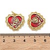 Mother's Day Brass Enamel Pendants KK-G555-15G-01-3