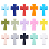 30Pcs 15 Styles Cross Food Grade Eco-Friendly Silicone Beads SIL-ME0001-11-1