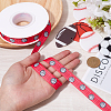 25 Yards Sport Ball Theme Printed Polyester Grosgrain Ribbon OCOR-WH20002-03B-01-3