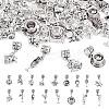 34Pcs 17 Styles Alloy European Dangle Charms PALLOY-TAC0263-1