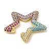 Colorful Rhinestone Star Cuff Earrings EJEW-D059-06G-01-3