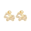 Brass Micro Pave Cubic Zirconia Pendants KK-C162-033G-1