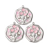 304 Stainless Steel Enamel Pendants STAS-P406-26C-P-1