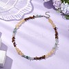 Natural Citrine & Tiger Eye & Green Aventurine Chip Beaded Necklaces NJEW-JN05099-01-2