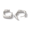 Rhombus Brass Hoop Earrings for Women EJEW-U008-07P-2
