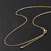 Brass Rolo Chains Necklaces for Women NJEW-D302-43G-3