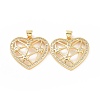 Brass Micro Pave Cubic Zirconia Pendants ZIRC-P106-04LG-02-2