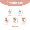 50Pcs 5 Styles Resin Imitation Pearl Pendants FIND-CD0001-32-3