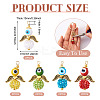 10Pcs 5 Colors Glass Seed Beads Alloy Pendants FIND-TA0005-74-3
