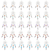 30Pcs 5 Colors Dyed Natural Magnesite & Amethyst & Green Aventurine & Red Jasper & Rose Quartz Big Pendants PALLOY-DC00027-1