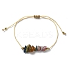 Natural Tourmaline Chips Braided Bead Bracelets BJEW-JB09851-10-1