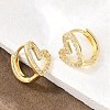 Hollow Heart Brass Micro Pave Clear Cubic Zirconia Hoop Earrings EJEW-D348-10G-4