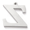 Tarnish Resistant 304 Stainless Steel Letter Pendant Rhinestone Settings LS-STAS-J028-01Z-2