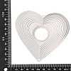 Heart 201 Stainless Steel 3D Rotating Hanging Wind Spinner STAS-C166-03A-P-3