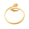 304 Stainless Steel Open Cuff Rings for Women RJEW-N048-05G-3