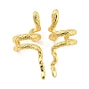Rack Plating Brass Snake Cuff Earrings for Women EJEW-F326-01G-1