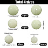100Pcs 4 Styles Luminous Round Glass Beads GGLA-SC0001-20A-2