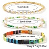 3Pcs 3 Styles Glass Seed Bead & Natural Gemstone Beads Stretch Bracelets for Women VZ5822-1-2
