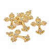 Alloy Rhinestone Cross Big Pendants LS-ALRI-1475-G-RS-1