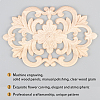 Rubber Wood Carved Onlay Applique Craft AJEW-OC0001-47-8