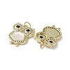 Brass Micro Pave Cubic Zirconia Pendants KK-G485-25C-G-2