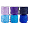 6 Rolls 6 Colors Braided Nylon Thread NWIR-PH0002-07C-1