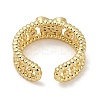 Rack Plating Brass Micro Pave Cubic Zirconia Cuff Finger Rings for Women RJEW-C114-11A-G-3