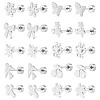10Pairs 10 Styles 304 Stainless Steel Stud Earrings EJEW-TA0008-61-2