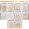 300Pcs 10 Styles Barrel Plating Alloy Beads FIND-DC0002-88-3