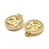 Rack Plating Brass Cubic Zirconia Pendants KK-D026-21G-3