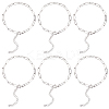 12Pcs 304 Stainless Steel Paperclip Chains Bracelets BJEW-SC0001-40-1
