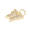 Rack Plating Brass Micro Pave Clear Cubic Zirconia Charms KK-Z060-05G-02-2