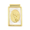 Rack Plating Brass Pave Shell Pendants KK-Z053-26G-02-1