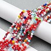 Opaque Solid Color Electroplate Glass Beads Strands GLAA-F029-P4mm-C16-4