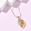 304 Stainless Steel Micro Pave Clear Cubic Zirconia Pendant Necklaces for Women NJEW-Z103-01G-03-2