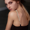 2Pcs Flower Alloy Rhinestone Cup Chain & Brass Figaro Chain Non-slip Bra Straps HJEW-GA00057-5