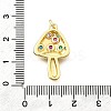 Brass Micro Pave Cubic Zirconia Pendants KK-F896-03G-3
