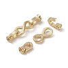 Brass Fold Over Clasps KK-G497-28G-2