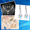 40Pcs Faceted Teardrop Glass Pendants GLAA-SP0001-11E-6