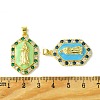 Brass Micro Pave Cubic Zirconia Pendants KK-H472-01G-3
