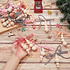 30Pcs 10 Styles Wooden Beaded Pendant Decorations HJEW-AB00736-3