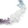 Natural Quartz Crystal & Lapis Lazuli & Apatite & Amethyst & Dyed Howlite Chip Beaded Stretch Bracelets for Women BJEW-JB10817-4