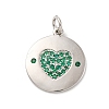 Brass Micro Pave Cubic Zirconia Pendants KK-U033-11P-03-1