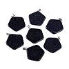 Synthetic Blue Goldstone Pendants G-Q172-02P-1